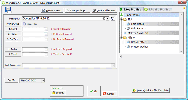 Save Attachment Dialog